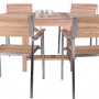 set 232 -- 41 x 47-67  inch oval extension table (tbd-a025) & theodore stackable armchairs (cst-h 001)
